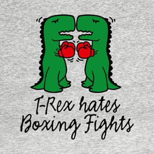 Funny T-Rex hates boxing fights boxing match dino T-Shirt